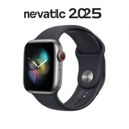 the new apple watch, releasing 2 0 2 5, now featuring a hyperdimensional manifold screen, stretching across at least 7 new dimensions, enhancing your experience, only from apple, product image, advertisement