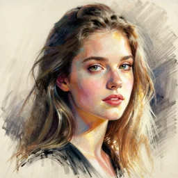 a character drawn by David Mazzucchelli, CMYK portrait