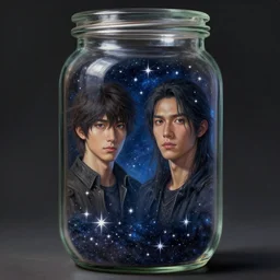 a detailed portrait of a jar glass full of stars, by victo ngai and justin gerard, digital art, realistic painting, very detailed, sharp focus, fantasy, dnd, trending on artstation