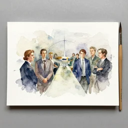 small centered on watercolor paper, paint brush strokes, abstract watercolor painting. utopia, hyper real painting by weta chiara bautista karl kopinski kim jung giu and weta studio, and lucasfilm and jesper ejsing and norman rockwell greg rutkowski frank frazzeta