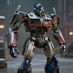 transformers robot acting as neo in an action scene in the matrix movie