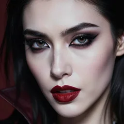 close up face female portrait vampire