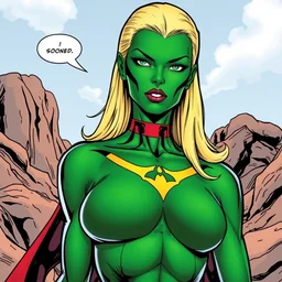 comics, martian manhunter is copying blond female model