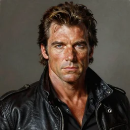 ultra realistic portrait painting of tom selleck as the rock, art by frank frazetta, 4 k, ultra realistic, highly detailed, epic lighting