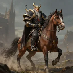 lich king from world of warcraft, on a horse by greg rutkowski, detailed face, full body