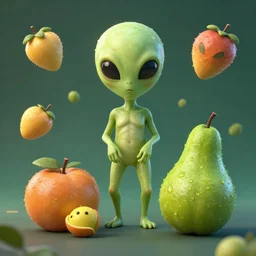 alien fruits, fruits from a different planet, realistic, extraterrestrial