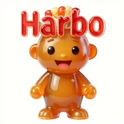 illustration portrait of king of candy mr harry haribo