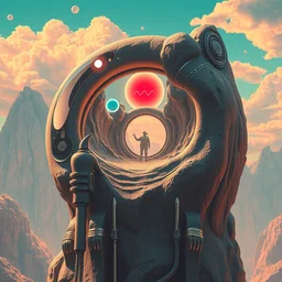 🍎🐛, 🧠 + 🧄 = 🍀 digital art surrealism, retrofuturistic, ceptual art, artstation