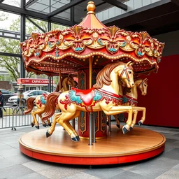 drag - shaped horse carousel