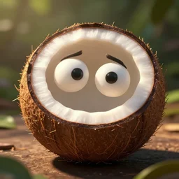 it's the coco fruit ( it's the coco fruit ),, silly, highly detailed vfx, cinematic, volumetric lighting,