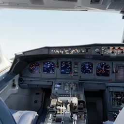 an airplane cockpit