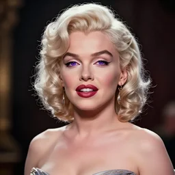 Marilyn Monroe as daenerys targaryen, purple eyes, 4k, artstation, cgsociety, award-winning, masterpiece, stunning, beautiful, glorious, powerful, fantasy art