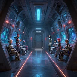 spacecraft interior hall of hypersleep chambers, cryosleep, spaceship starship mothership mass effect andromeda krogan base wallpaper 3 d pixar disney digital cgi rtx hdr painting bioluminance alena aenami artworks in 4 kby jesper ejsing, feng zhu and loish beeple, by thomas kinkade