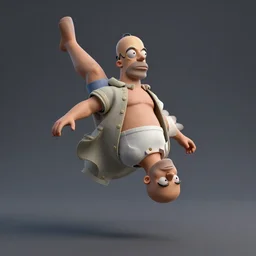 3 d render of homer disappearing