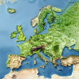 a extremely high detailed 3 d render of a topography map for stockholm unreal engine