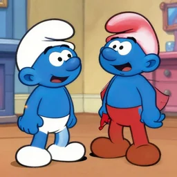 papa smurf getting busted for the crime of the century, who woulda guessed he was an evil thug