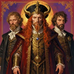 formal portrait of chernobog. digital art by eugene de blaas, ross tran, and nasreddine dinet, vibrant color scheme, intricately detailed, in the style of romanticism. artstation, greg rutkowski