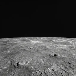 landscape of the lunar horizon, digital art
