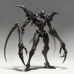 calne ca cyborg character with pointy long extended limbs, fnaf, scifi, fantasy, horrific monster character, extremely long limbs, long robotic limbs creepy, intricate details, octane render, digital painting, artstation, concept art, sharp focus, illustration digital painting, art by wlop