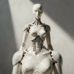 christina's world by wyeth but in style of h. r. giger