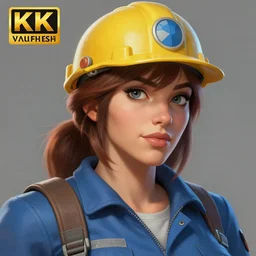 beautiful digital painting portrait of engineer from team fortress 2 by valve as a woman, 4 k, 8 k, hd, high resolution, highly detailed, intricate detail, ultra realistic faces, digital art, trending on artstation, team fortress 2