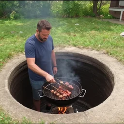 cctv footage of james ferraro having a barbecue inside a sewer