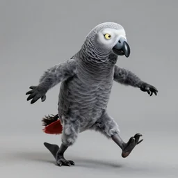 an african grey doing the moonwalk - n 4