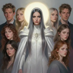 asymmetrical portraitconcept art by thomas blackshear, maya ali as neo - gothic holy empire sorcerer, light halo, matte painting, extremely emotional, pastel colours, realistic shaded lighting poster by hsiao ron chen, artgerm, lawren harris, eve ventrue, magali villeneuve, jeremy lipkin, rob rey, christophe vacher