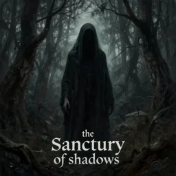 ' the sanctuary of shadows ', a creepy painting by greg rutkowski and thomas kinkade, trending on artstation