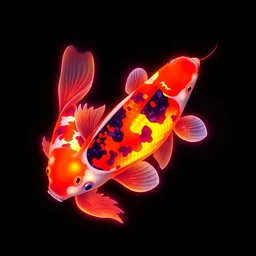 koi fish neon colors by miro