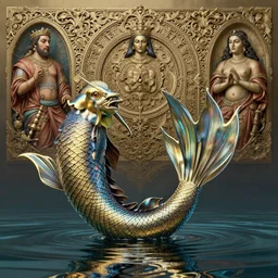 mermaid, by akihito yoshida, artstation, by asaf hanuka, by diego rivera, by hieronymus bosch, octane render, by wlop, refractive, ray tracing reflections, diffraction grading, insanely detailed and intricate, hypermaximalist, elegant, ornate, hyper realistic, super detailed, head above water