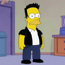 Elon Musk in the Simpsons.