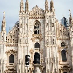 4 k hd, high detail photograph of milan dome cathedral, shot with sigma f / 4. 2, 2 5 0 mm sharp lens, volumetric lighting, high level texture render