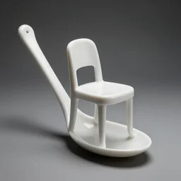 a chair in the shape of a spoon