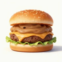 a poop burger