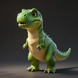 a green anthropomorphic dinosaur, adorable and whimsical, unreal engine, sharp focus, high contrast, illustration, art by james jean
