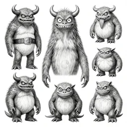 - Drawings of monsters and creatures from around the world. Monster drawing by Brian Haughton