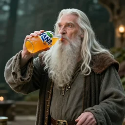 gandalf drinking fanta