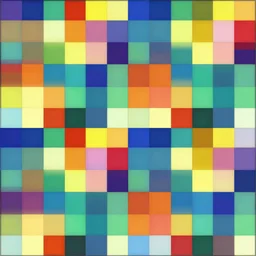 seamless pattern of large colorful squares in Escher style