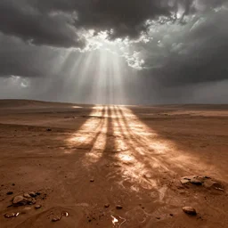 rainy day on the surface of Mars