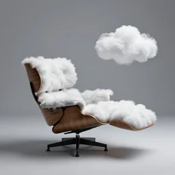 a lounging chair inspired clouds made by eames