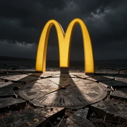 the endless end beyond all ends, ultimate beauty defying comprehension, a field of broken time quivering in darkness, mcdonalds