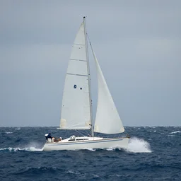 a sailboat on troubled seas