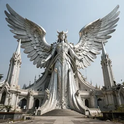photo of the abandoned realm of the gods, gleaming angelic brutalist structures, divine architecture, award-winning magazine photo