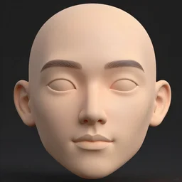 of poorly rendered 3 d face