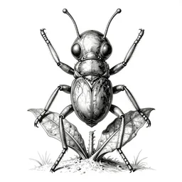 alien insectoid plant vintage botanical illustration style, made by Ernst Haeckel