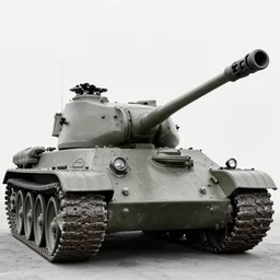 historical photograph of a soviet t - 3 4 - 8 5 tank, taken in 1 9 5 0, black and white, soldiers smiling