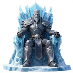 4 k unreal engine render of the lich king sitting on the frozen throne, painterly style
