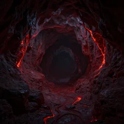 dark, deep webway of murky caves, reddish lava highlights, greg rutkowski, darek zabrocki, marcin rubinkowski, lorenzo lanfranconi, oleg zherebin, karlkka, trending on artstation