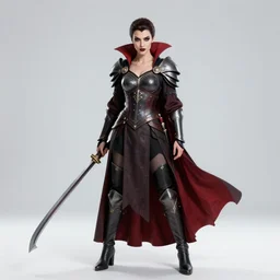 full body photo of lada lyumos as a vampire warrior